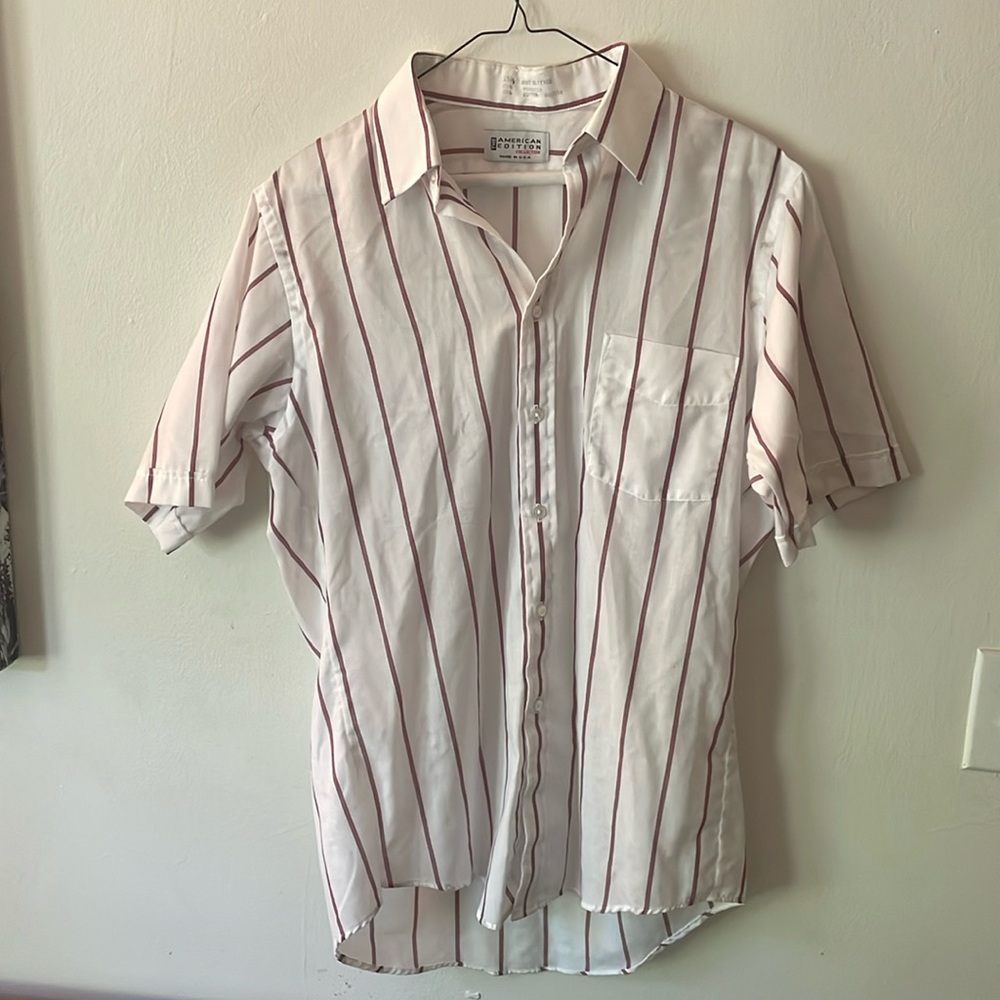 Vintage vertical stripe button down